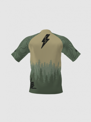 Podiumwear Men's Silver Short Sleeve MTB Jersey - New Fabric 2025!