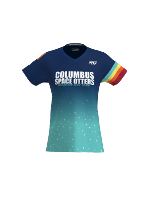 Podiumwear Women's Silver Short Sleeve MTB Jersey - NEW FABRIC 2025!