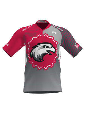 Podiumwear Men's Silver Short Sleeve MTB Jersey - New Fabric 2025!