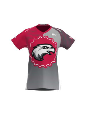 Podiumwear Women's Silver Short Sleeve MTB Jersey - NEW FABRIC 2025!