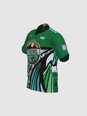 Podiumwear Men's Silver Short Sleeve MTB Jersey - New Fabric 2025!