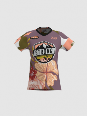 Podiumwear Women's Silver Short Sleeve MTB Jersey - NEW FABRIC 2025!