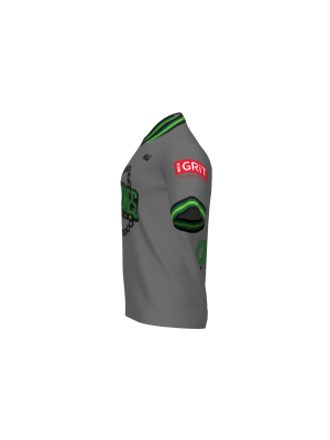 Podiumwear Men's Silver Short Sleeve MTB Jersey - New Fabric 2025!