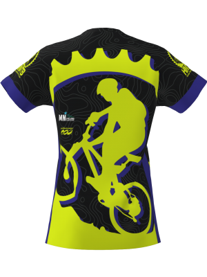 Podiumwear Women's Silver Short Sleeve MTB Jersey - NEW FABRIC 2025!