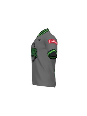 Podiumwear Men's Silver Short Sleeve MTB Jersey - New Fabric 2025!