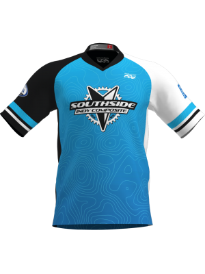 Podiumwear Men's Silver Short Sleeve MTB Jersey - New Fabric 2025!