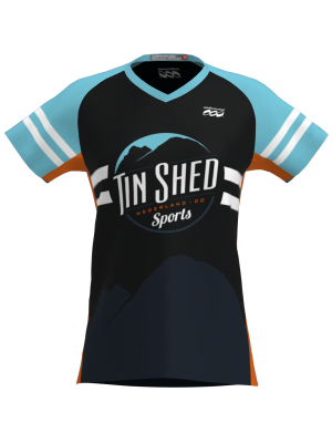 Podiumwear Women's Silver Short Sleeve MTB Jersey - NEW FABRIC 2025!
