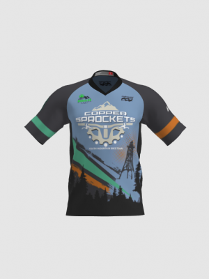 Podiumwear Men's Silver Short Sleeve MTB Jersey - New Fabric 2025!