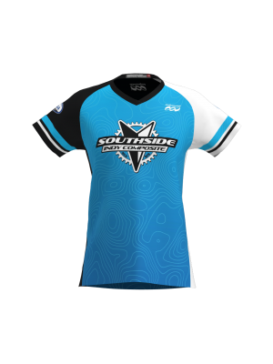 Podiumwear Women's Silver Short Sleeve MTB Jersey - NEW FABRIC 2025!
