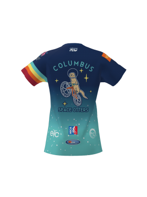 Podiumwear Women's Silver Short Sleeve MTB Jersey - NEW FABRIC 2025!