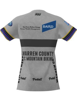 Podiumwear Women's Silver Short Sleeve MTB Jersey - NEW FABRIC 2025!