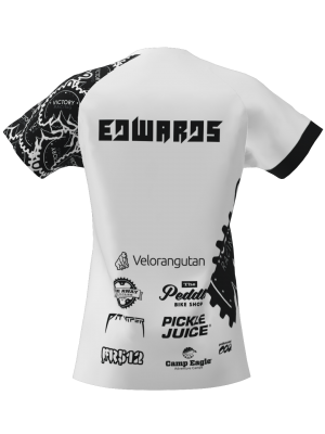 Podiumwear Women's Silver Short Sleeve MTB Jersey - NEW FABRIC 2025!