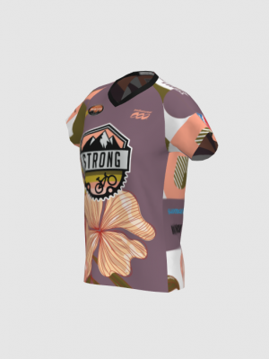 Podiumwear Women's Silver Short Sleeve MTB Jersey - NEW FABRIC 2025!