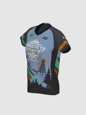 Podiumwear Women's Silver Short Sleeve MTB Jersey - NEW FABRIC 2025!