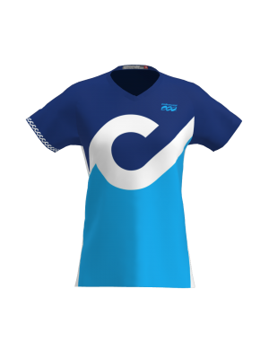 Podiumwear Women's Silver Short Sleeve MTB Jersey - NEW FABRIC 2025!