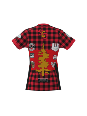 Podiumwear Women's Silver Short Sleeve MTB Jersey - NEW FABRIC 2025!