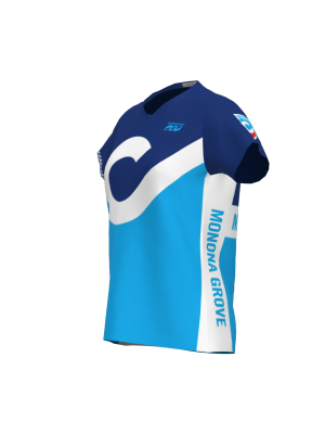 Podiumwear Women's Silver Short Sleeve MTB Jersey - NEW FABRIC 2025!