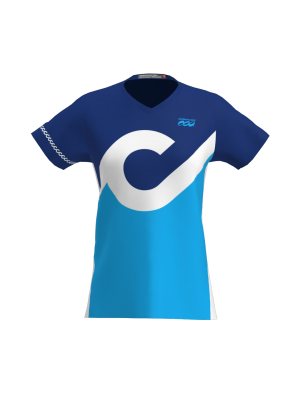 Podiumwear Women's Silver Short Sleeve MTB Jersey - NEW FABRIC 2025!