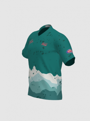 Podiumwear Men's Silver Short Sleeve MTB Jersey - New Fabric 2025!