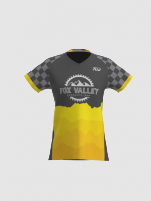 Podiumwear Women's Silver Short Sleeve MTB Jersey - NEW FABRIC 2025!