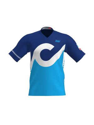 Podiumwear Men's Silver Short Sleeve MTB Jersey - New Fabric 2025!
