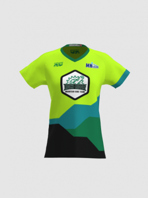 Podiumwear Women's Silver Short Sleeve MTB Jersey - NEW FABRIC 2025!