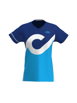 Podiumwear Women's Silver Short Sleeve MTB Jersey - NEW FABRIC 2025!