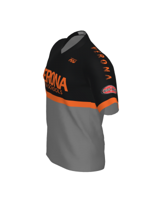 Podiumwear Men's Silver Short Sleeve MTB Jersey - New Fabric 2025!