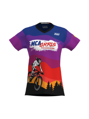 Podiumwear Women's Silver Short Sleeve MTB Jersey - NEW FABRIC 2025!
