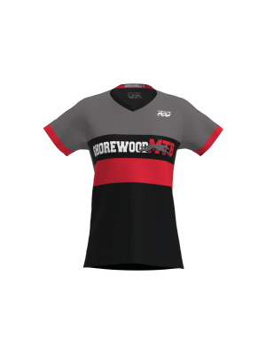 Podiumwear Women's Silver Short Sleeve MTB Jersey - NEW FABRIC 2025!