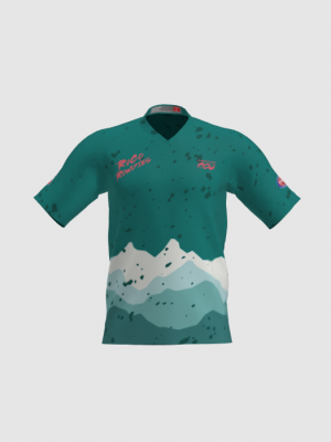 Podiumwear Men's Silver Short Sleeve MTB Jersey - New Fabric 2025!