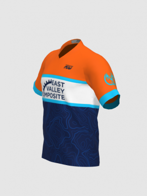 Podiumwear Men's Silver Short Sleeve MTB Jersey - New Fabric 2025!