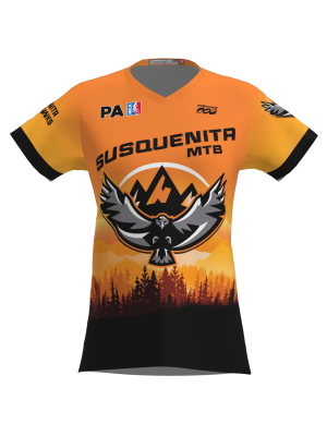 Podiumwear Women's Silver Short Sleeve MTB Jersey - NEW FABRIC 2025!