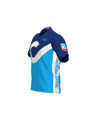 Podiumwear Men's Silver Short Sleeve MTB Jersey - New Fabric 2025!