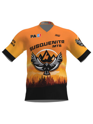 Podiumwear Men's Silver Short Sleeve MTB Jersey - New Fabric 2025!