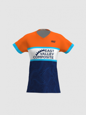 Podiumwear Women's Silver Short Sleeve MTB Jersey - NEW FABRIC 2025!