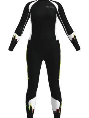 Podiumwear Women's Silver Two-Piece Race Suit