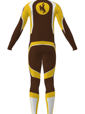 Podiumwear Unisex Gold Two-Piece Race Suit