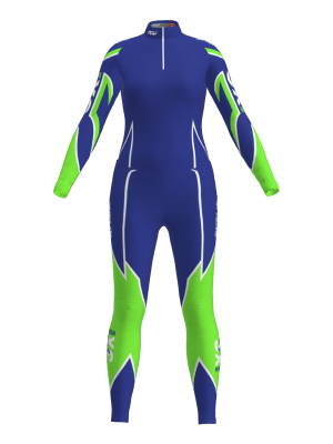 Podiumwear Women's Silver Two-Piece Race Suit