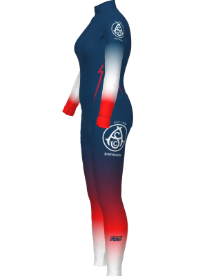 Podiumwear Women's Silver Two-Piece Race Suit