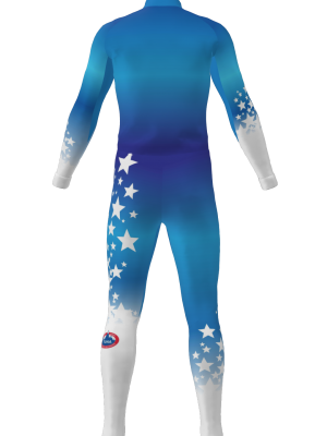 Podiumwear Unisex Silver Two-Piece Race Suit