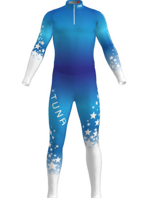 Podiumwear Unisex Silver Two-Piece Race Suit