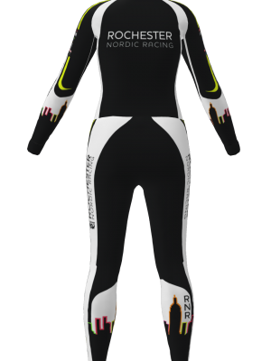 Podiumwear Women's Silver Two-Piece Race Suit