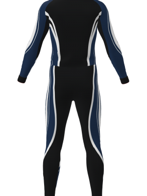 Podiumwear Unisex Silver Two-Piece Race Suit