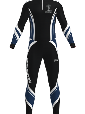 Podiumwear Unisex Silver Two-Piece Race Suit