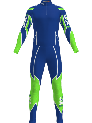 Podiumwear Unisex Silver Two-Piece Race Suit