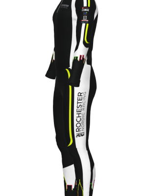 Podiumwear Unisex Silver Two-Piece Race Suit