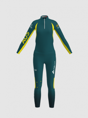 Podiumwear Women's Gold Two-Piece Race Suit