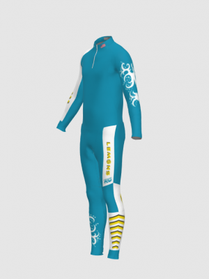 Podiumwear Unisex Gold Two-Piece Race Suit