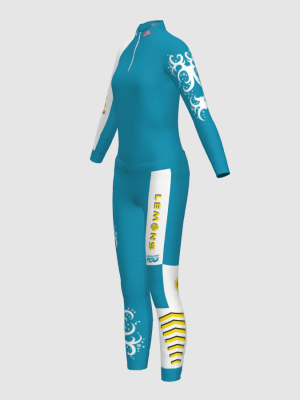 Podiumwear Women's Gold Two-Piece Race Suit